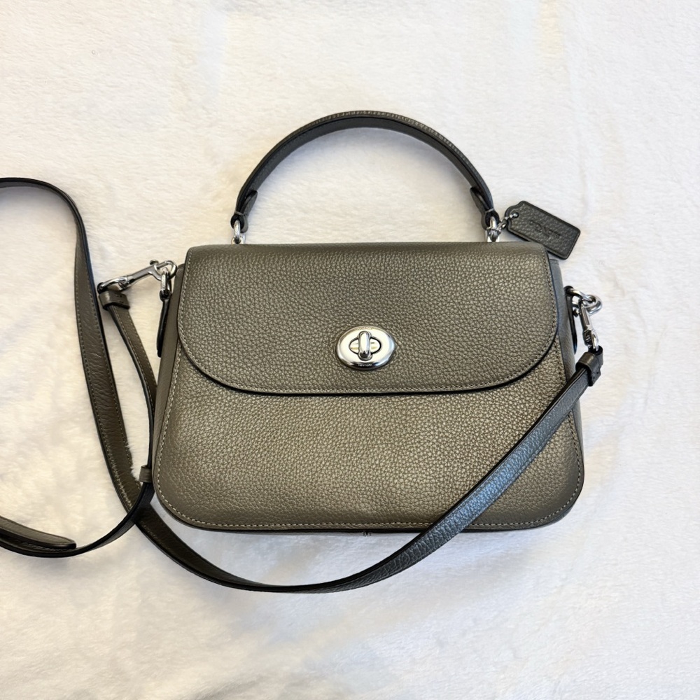 Coach Olive Green Leather Crossbody Bag